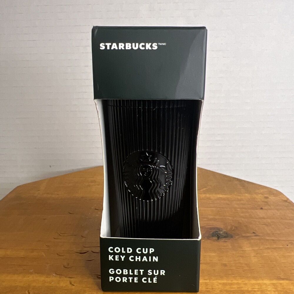 Starbucks Winter 2024 Black Pleatedโ Cold Cup Keychain New